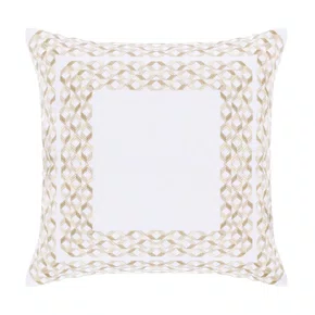 Almofada Lumina Branco/Dourado Buddemeyer Luxus 45x45cm