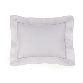 Almofada Montale 600 Fios Trussardi Branco e Platino 30 x 40 cm