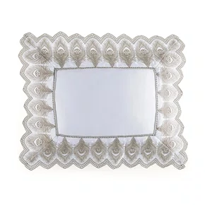 Almofada Piume 600 Fios Trussardi Branco/Legno 30cm x 40cm