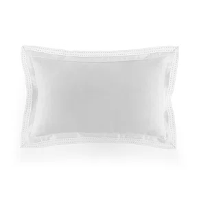 Almofada Romana 300 Fios Egípcio Trussardi Branco 30 x 50 cm