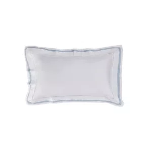 Almofada Valverde 300 Fios Trussardi Branco e Azul 35cm x 70cm