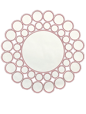 Americano Sfere Branco e Vinho 40 cm