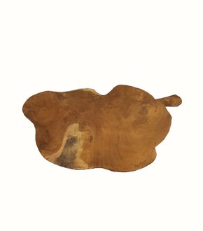 Bandeja com Alça Orgânica em Madeira Teka Thay Thay 48 x 38 cm
