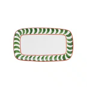 Bandeja em Cerâmica Retangular Toscana Verde