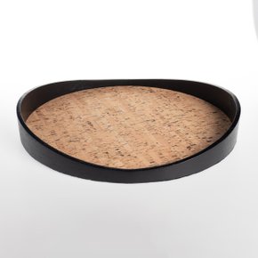 Bandeja Onda Fundo Cortina Elisa Atheniense Home Ebony 36 cm