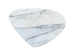 Bandeja Orgânica M Mármore Branco Paraná