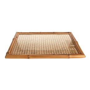 Bandeja Reta Bambu Sweet Home Decor