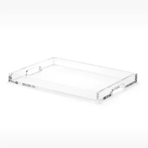 Bandeja Retangular em Acrílico com Pegador 42 x 33 cm