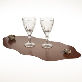 Bandeja Rio Cobre Antigo Pedra Pirita Suka Braga 60 x 29 cm