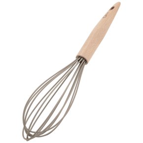 Batedor de Silicone com Cabo de Madeira Warm Grey Oxford 30 cm