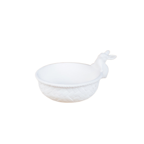 Bowl Coelho Decorativo em Porcelana Tok da Casa 17 x 13 x 8 cm