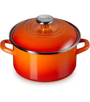Caçarola Redonda EOS em Aço Inox Esmaltado Le Creuset Laranja 20 cm