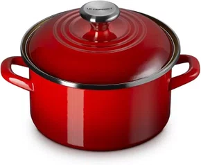 Caçarola Redonda EOS em Aço Inox Esmaltado Le Creuset Vermelho 20 cm