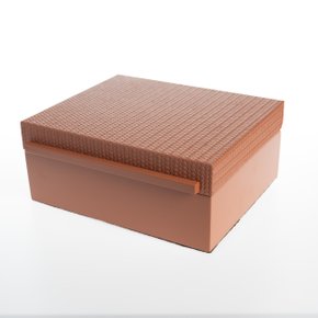 Caixa De Madeira Tresse P Couro Elisa Atheniense Home Havana 22 x 18 cm