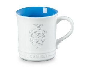 Caneca de Cerâmica Seattle Zodíaco Gêmeos Le Creuset Branco 400 ml