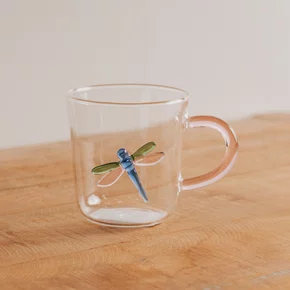 Caneca em Vidro Borossilicato Libélula 320 ml