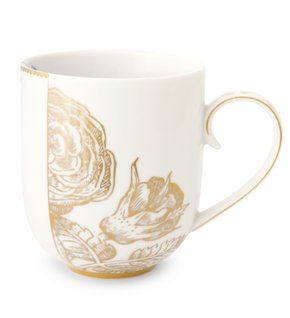 Caneca Golden Flower Royal White Pip Studio 325 ml