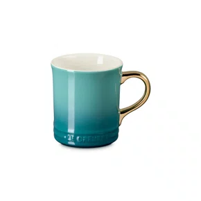 Caneca Seattle com Alça Dourada Le Creuset Bleu Riviera 400ml