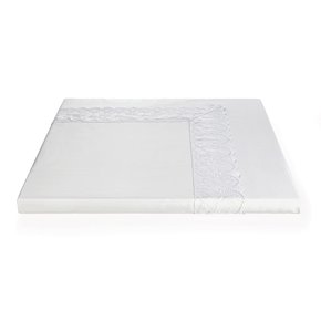 Capa de Edredom Queen Cetim 100% Algodão Egípcio 600 Fios Ducale Trussardi Branco 2,50 x 2,50 m