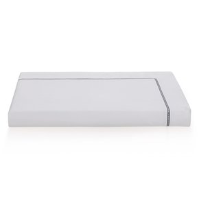 Capa Para Edredom Super King Portello 300 Fios Trussardi Branco e Ardósia 2,90 x 2,70 m