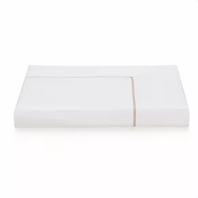 Capa Para Edredom Super King Portello 300 Fios Trussardi Branco e Legno 2,90 x 2,70 m