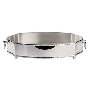 Centro de Mesa Classic Grande com Cordão Croisé St James Níquel 58 cm