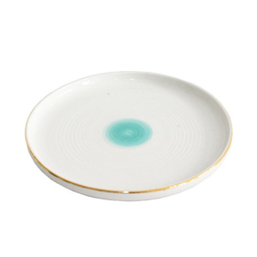 Centro de Mesa Redondo em Porcelana P Azul Gaia Home Design 19 cm