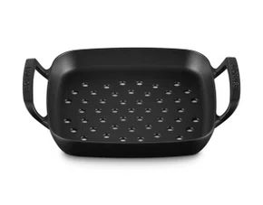 Cesta Perfurada com Alças Apine Le Creuset Matte Black 30cm