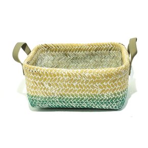 Cesto de Bambu com Alça Antica 35 x 43 x 18 cm