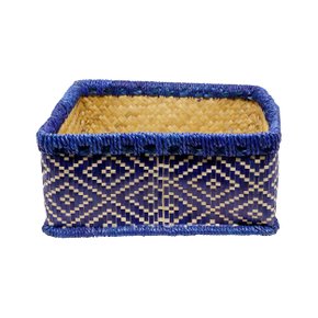 Cesto de Fibra Natural Azul Antica