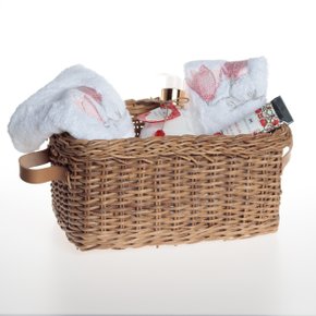 Cesto Retangular Junco Natural 30 x 18 cm