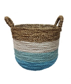 Cesto Trancoso em Fibra Thay Thay Turquesa