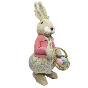 Coelha Rústica em Pé Tok da Casa Marrom 12 x 15 x 33 cm