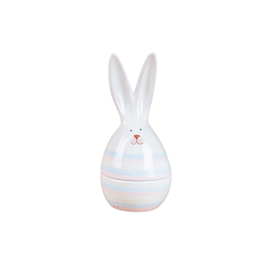 Coelho Decorativo em Porcelana Tok da Casa 10 x 10 x 21 cm