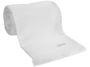 Colcha In Design com Franja Branco 100% Algodão Casal Buddemeyer 2,30X2,50m