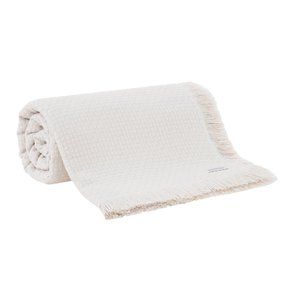 Colcha King In Design Com Franja Bege Buddemeyer 2,30 X 2,80 cm