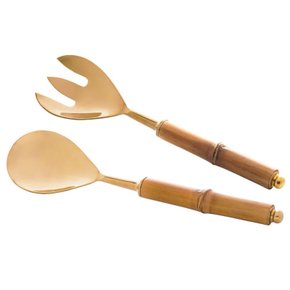 Conjunto 02 Peças para Salada em Aço Inox Rojemac Dourado