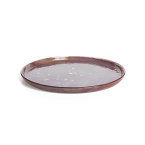 Conjunto 04 Pratos De Refeição Em Vidro Com Borda Uva