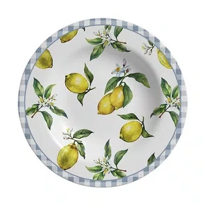 Conjunto 06 Pratos Fundos Amalfitana Alleanza Cerâmica 25cm