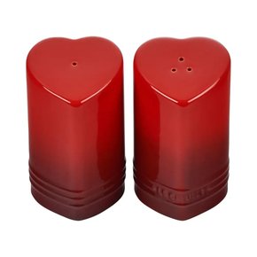Conjunto Saleiro E Pimenteiro Coração Le Creuset Vermelho