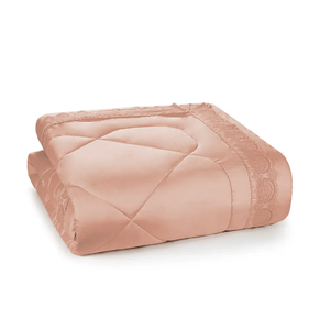 Edredom Super King Giovanna 300 Fios Trussardi Rosa Perla 2,90x2,50m