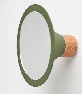 Espelho Alpina Grande Verde Militar Iludi Design 