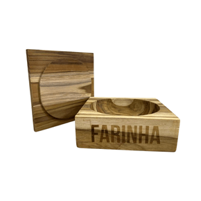 Farinheira Quadrada Em Madeira Teca Tramontina 15 cm