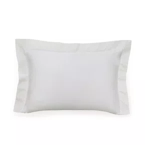 Fronha 50x70CM Portello 300 Fios Trussardi Branco/Branco