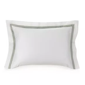 Fronha 50X90CM Vercelli 300 Fios Trussardi Branco/Pistacchio