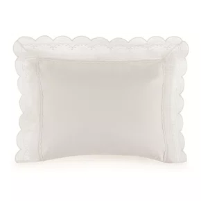 Fronha Bambini Bianchi 300 Fios Trussardi Branco e Branco 30cm x 40cm