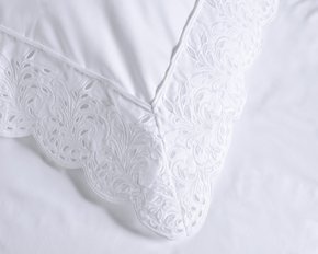 Fronha Bargello 300 Fios Trussardi Branco 50 x 70 cm