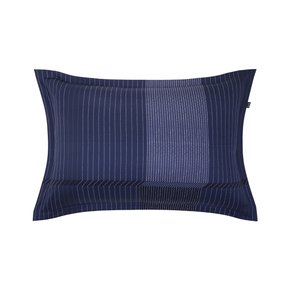 Fronha Tennis Stripes 300 Fios Azul Marinho Hugo Boss Home 54 x 70 cm