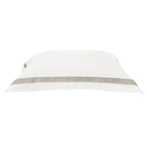 Fronha Vercelli 300 Fios Trussardi Branco e Marmo 50x70cm