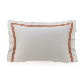 Fronha Vercelli 300 Fios Trussardi Branco e Solare 50 x 70 cm